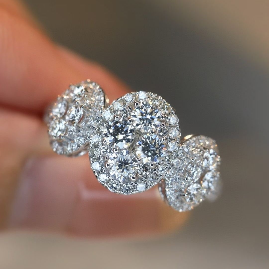 14k Gold 1.5 Ct Natural H Diamond Ring (1 of 8)