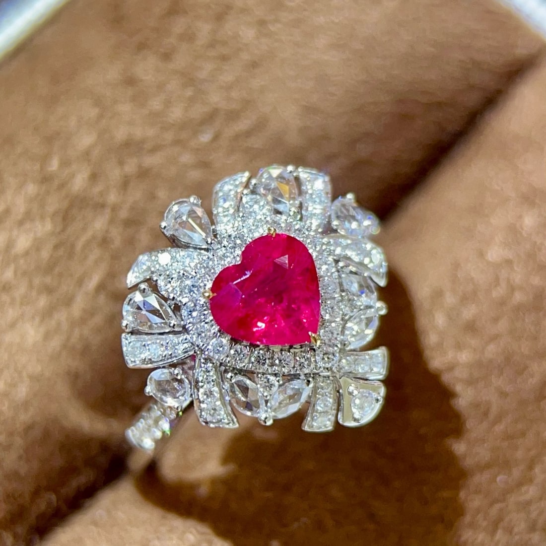 14k Gold 1.26 Ctw Natural Ruby & Diamond Ring - 2