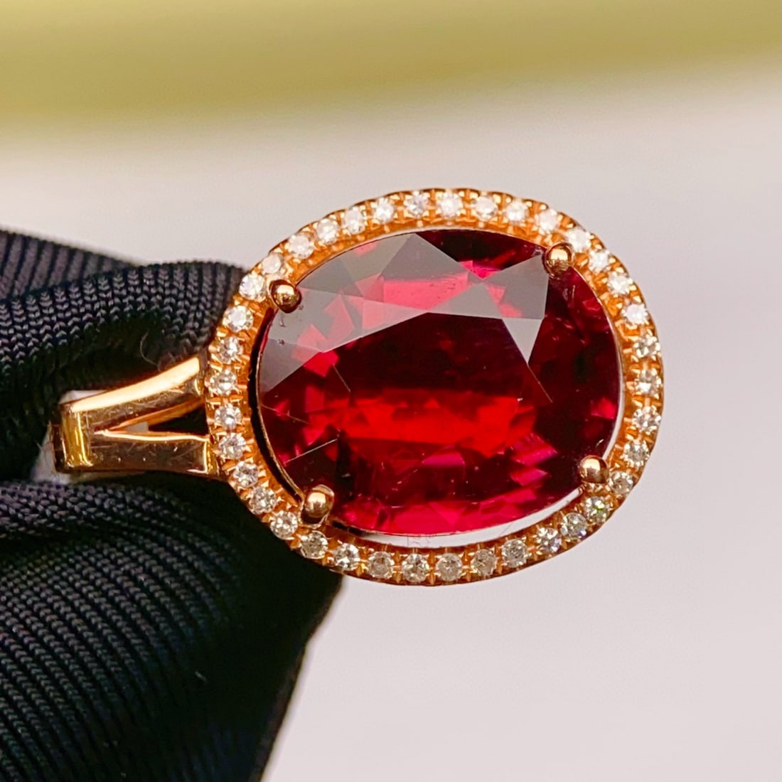 14k Gold 2.96 Ctw Natural Tourmaline & Diamond Pendant( Without Chain ) - 5