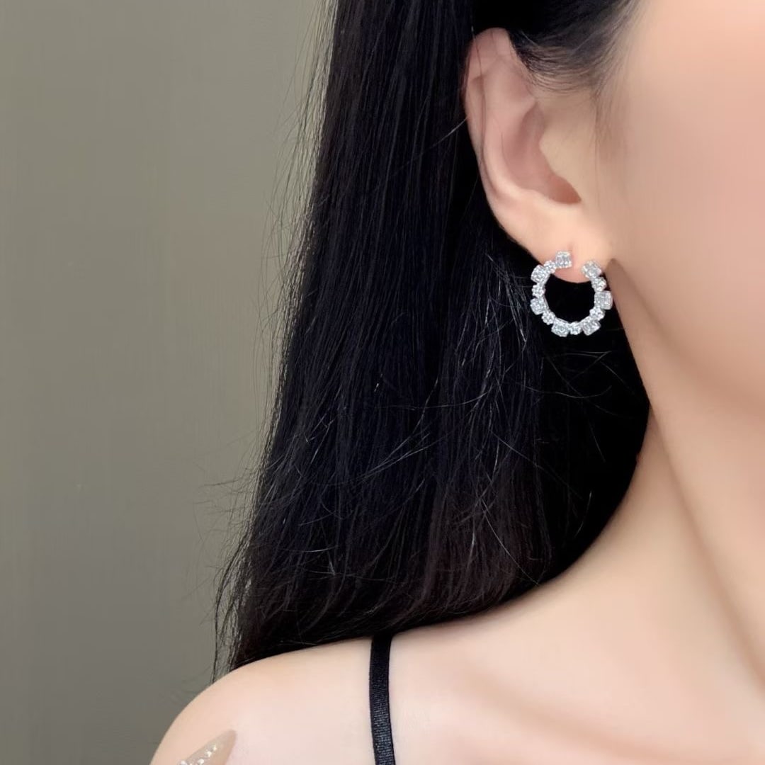 14k Gold 1 Ct Natural H Diamond Earrings - 5