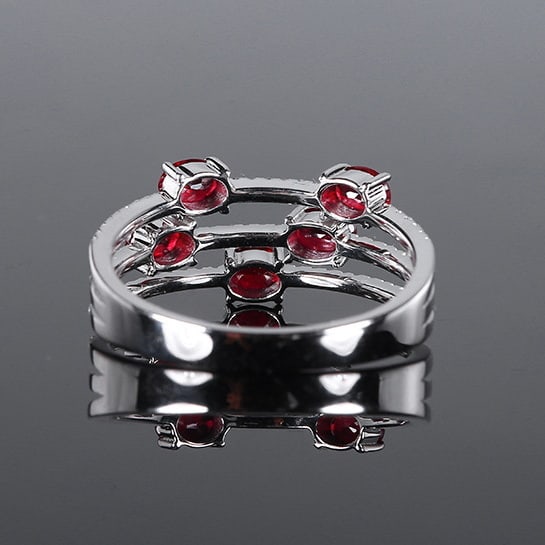 14k Gold 1.22 Ctw Natural Ruby & Diamond Ring - 4