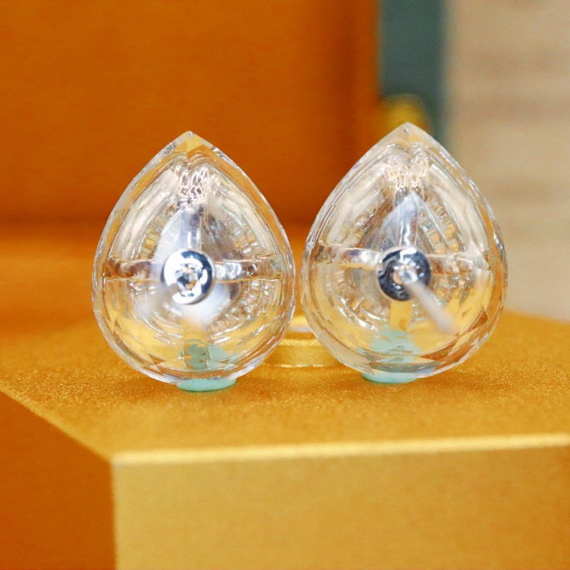 14k Gold 1.64 Ctw Natural Sapphire & Diamond Earrings - 4