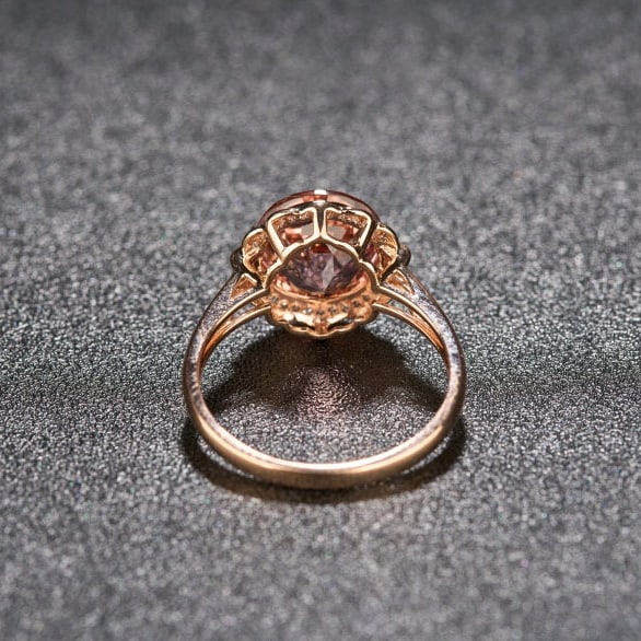 14k Gold 3.2 Ct Natural Tourmaline & Diamond Ring - 4