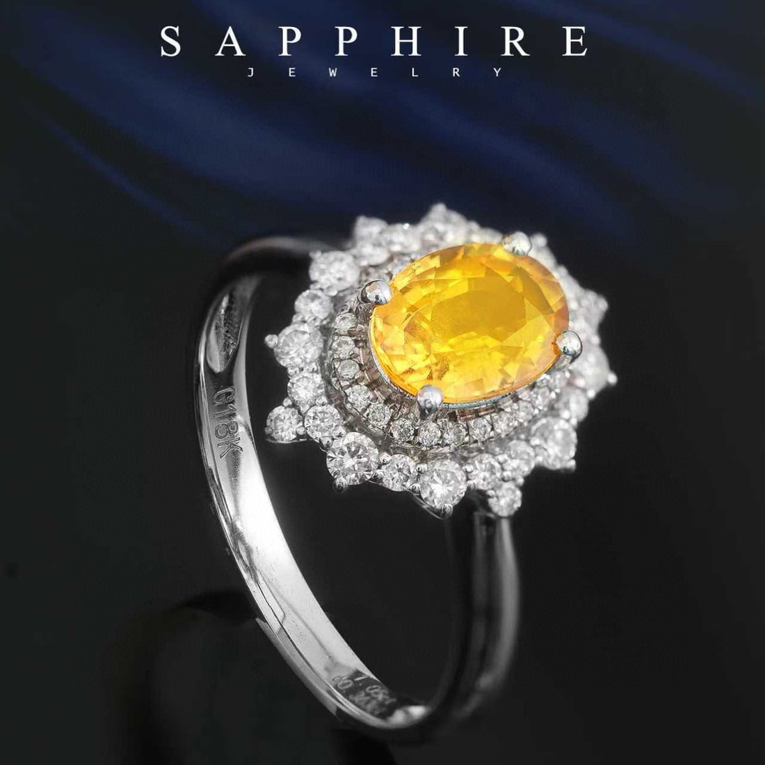 14k Gold 1.41 Ctw Natural Sapphire & Diamond Ring - 2