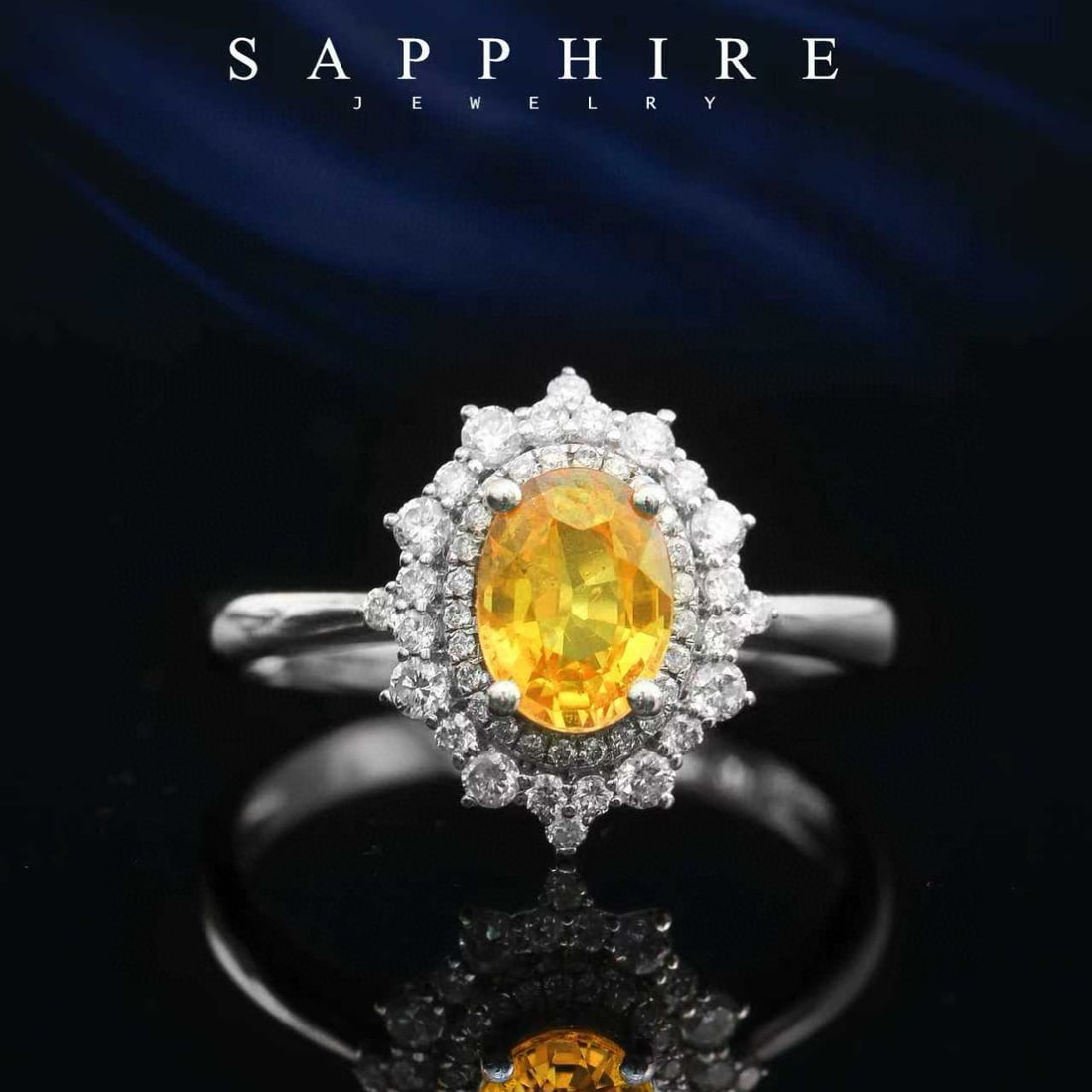 14k Gold 1.41 Ctw Natural Sapphire & Diamond Ring - 3
