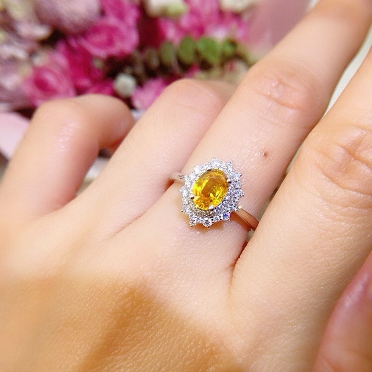 14k Gold 1.41 Ctw Natural Sapphire & Diamond Ring - 6