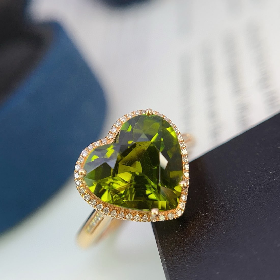14k Gold 4.20 Ct Natural Tourmaline & Diamond Ring - 2