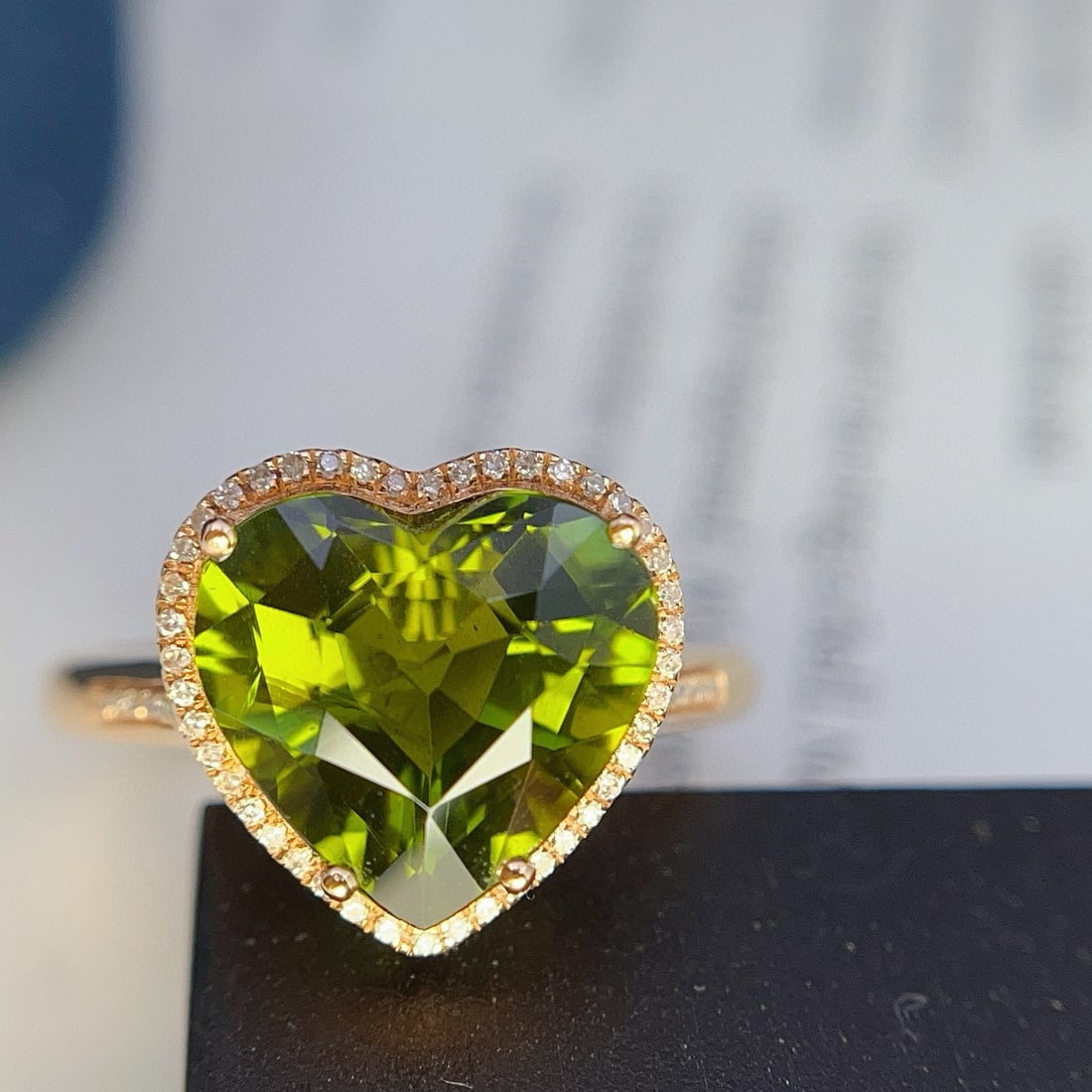 14k Gold 4.20 Ct Natural Tourmaline & Diamond Ring - 3
