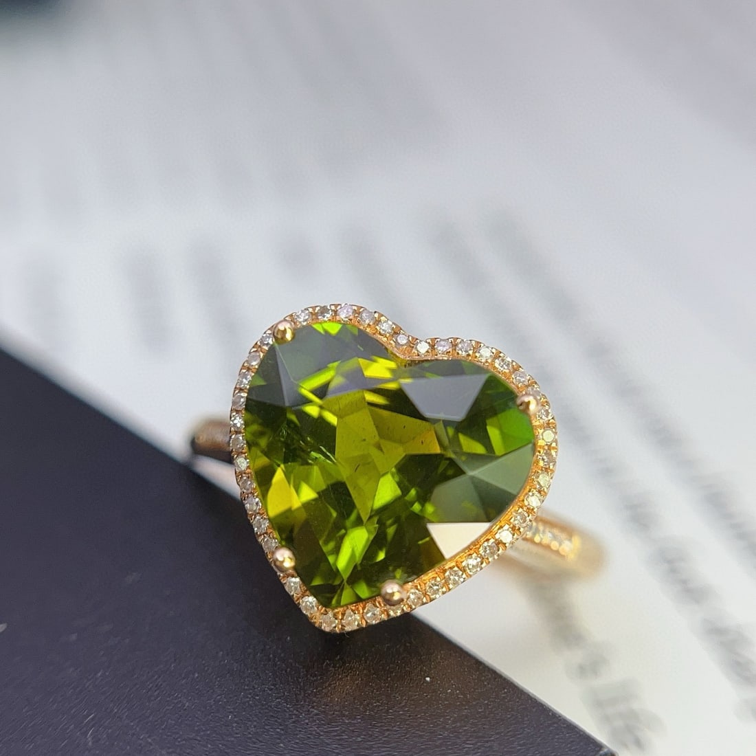14k Gold 4.20 Ct Natural Tourmaline & Diamond Ring - 4