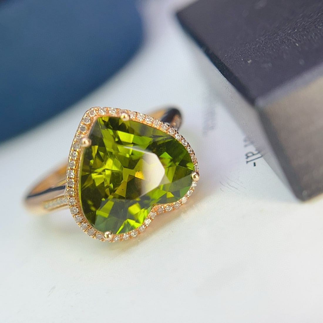 14k Gold 4.20 Ct Natural Tourmaline & Diamond Ring - 5