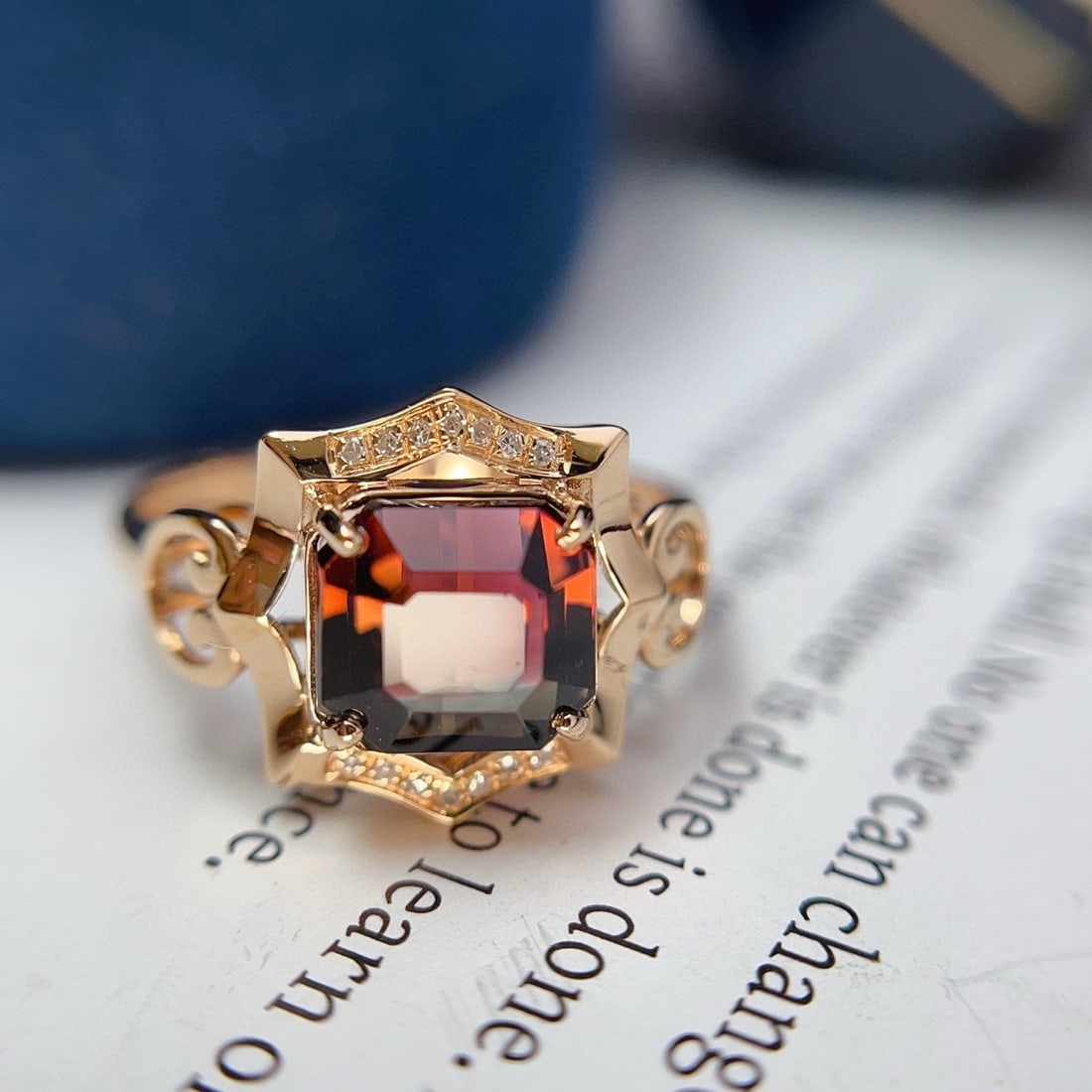 14k Gold 2.80 Ct Natural Tourmaline & Diamond Ring - 5