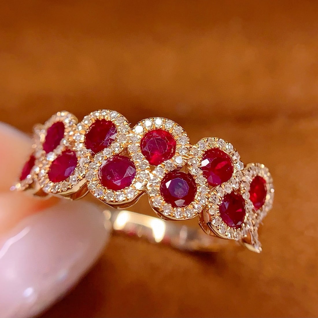 14k Gold 1.8 Ct Natural Ruby & Diamond Ring - 4