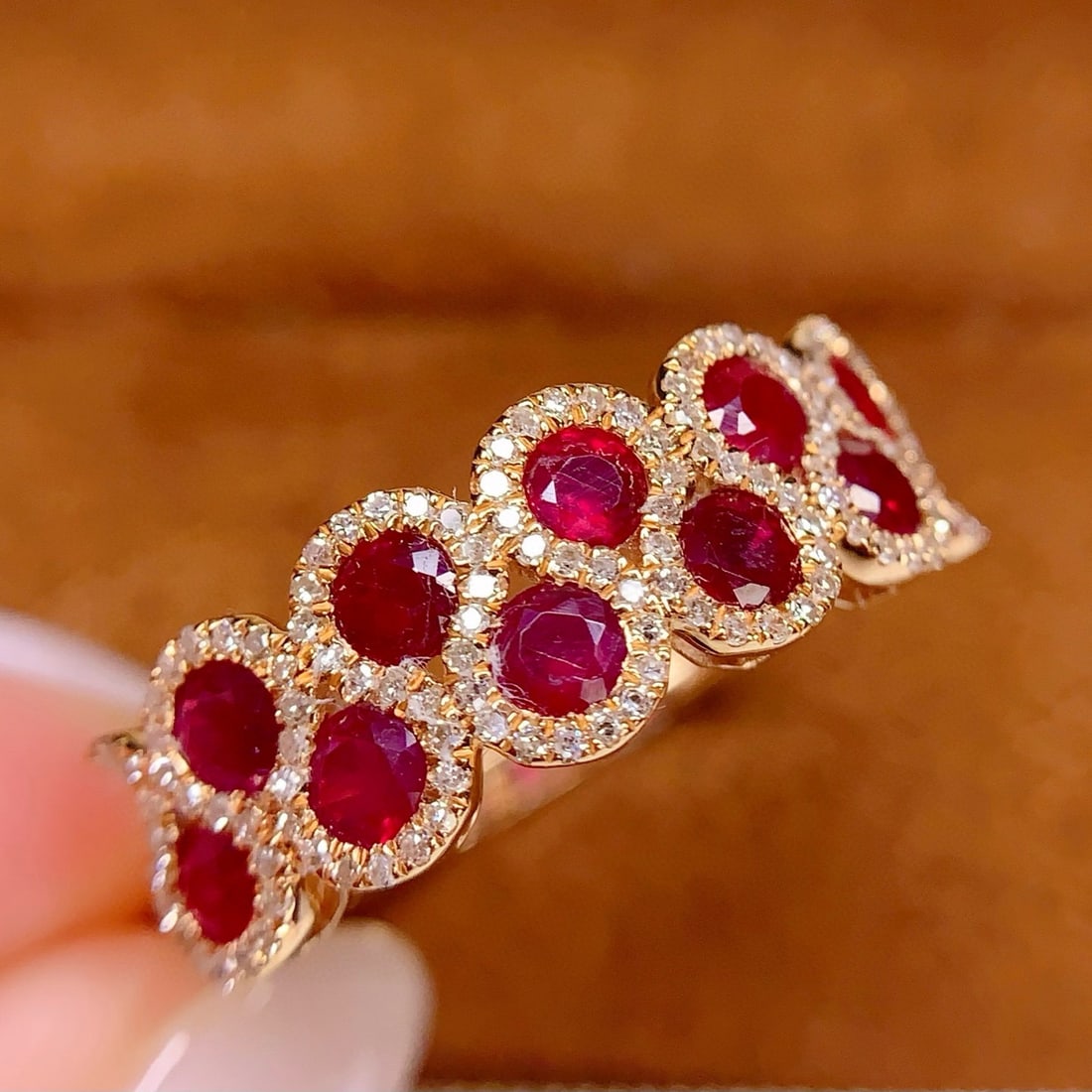 14k Gold 1.8 Ct Natural Ruby & Diamond Ring - 5