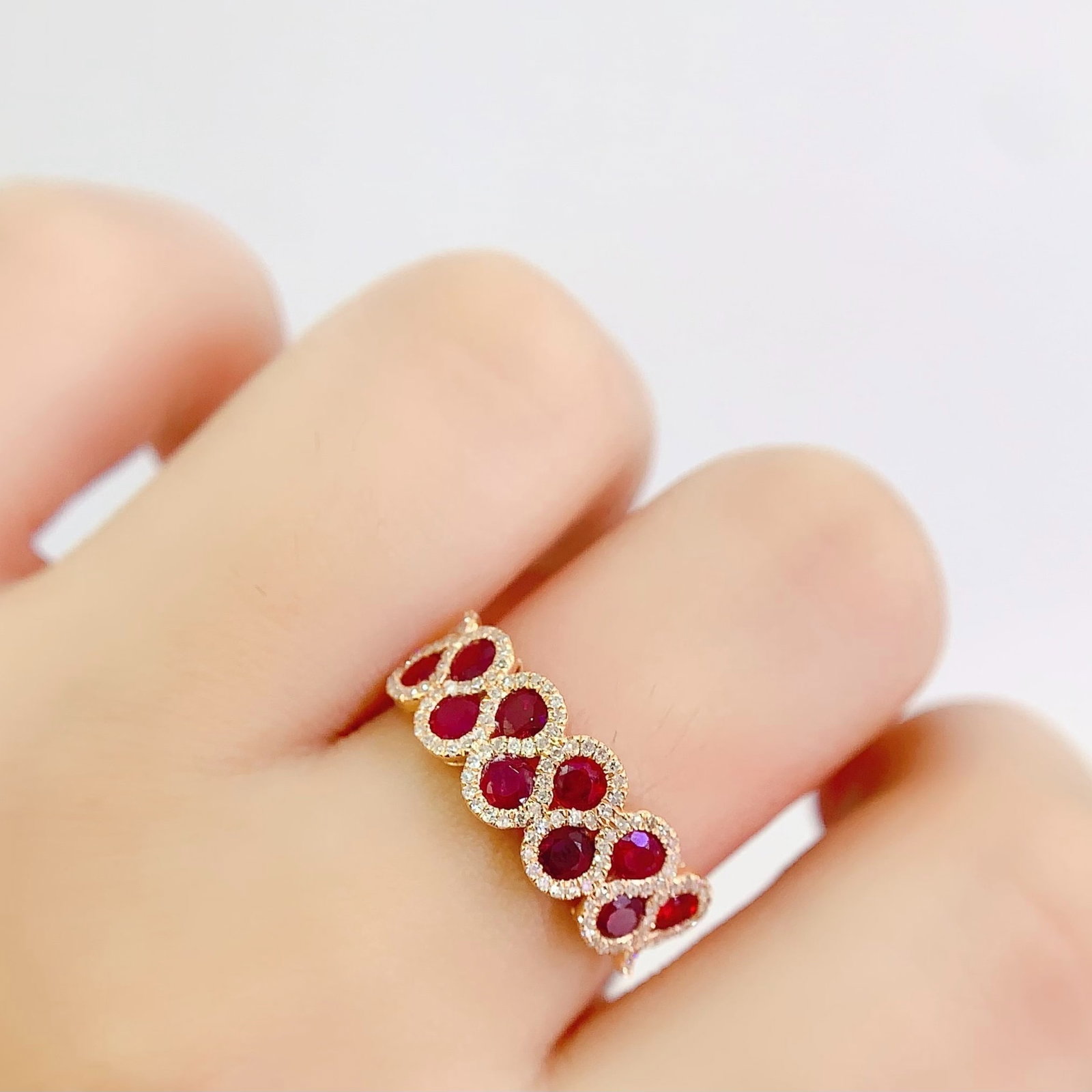 14k Gold 1.8 Ct Natural Ruby & Diamond Ring - 6