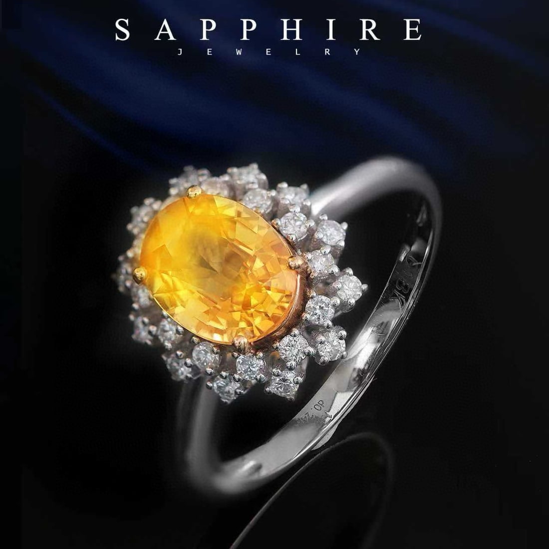 14k Gold 2.19 Ctw Natural Sapphire & Diamond Ring - 5