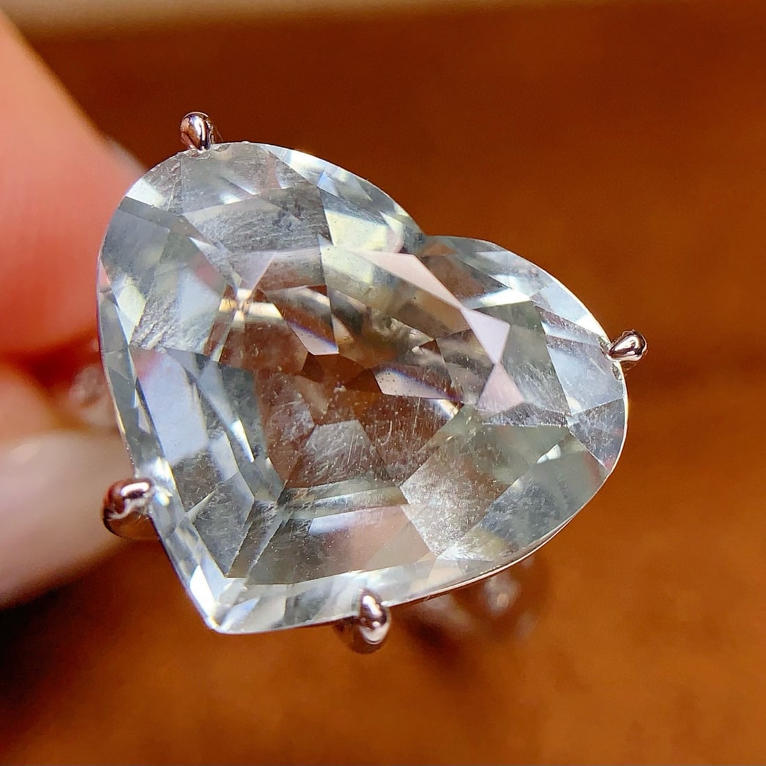 14k Gold 9 Ct Natural Aquamarine & Diamond Ring - 6