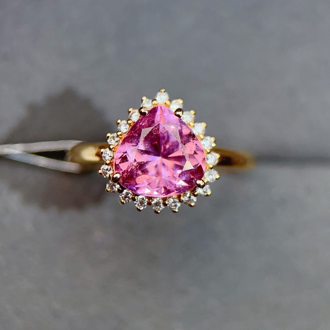 14k Gold 2.5 Ctw Natural Tourmaline & Diamond Ring - 2