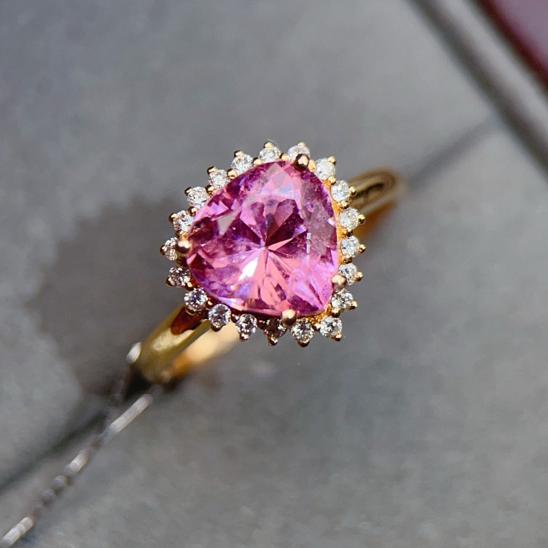 14k Gold 2.5 Ctw Natural Tourmaline & Diamond Ring - 4