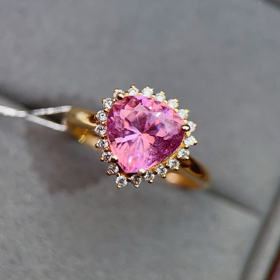 14k Gold 2.5 Ctw Natural Tourmaline & Diamond Ring - 5