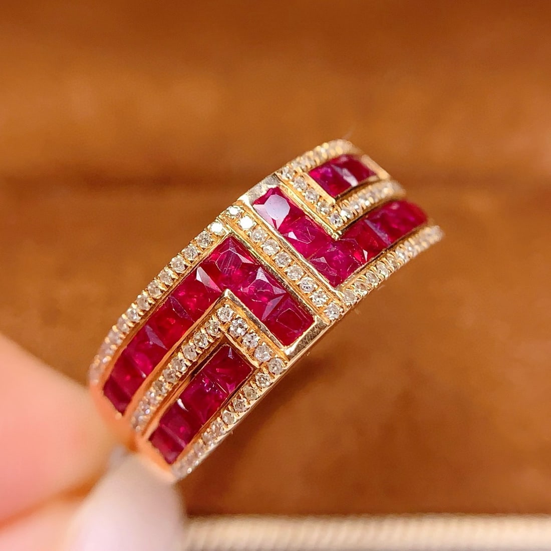14k Gold 1.6 Ct Natural Ruby & Diamond Ring - 2