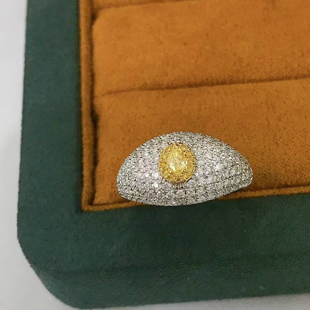14k Gold 1.38 Ct Natural Color Diamond Ring: Ref:231040416 // gold content:14k gold // ring size:7. 25us // // main gemstone:diamond // shape:multiply // carat weight:1. 38ct // clarity grade:vs-si // color:color // treatment:natural // Low