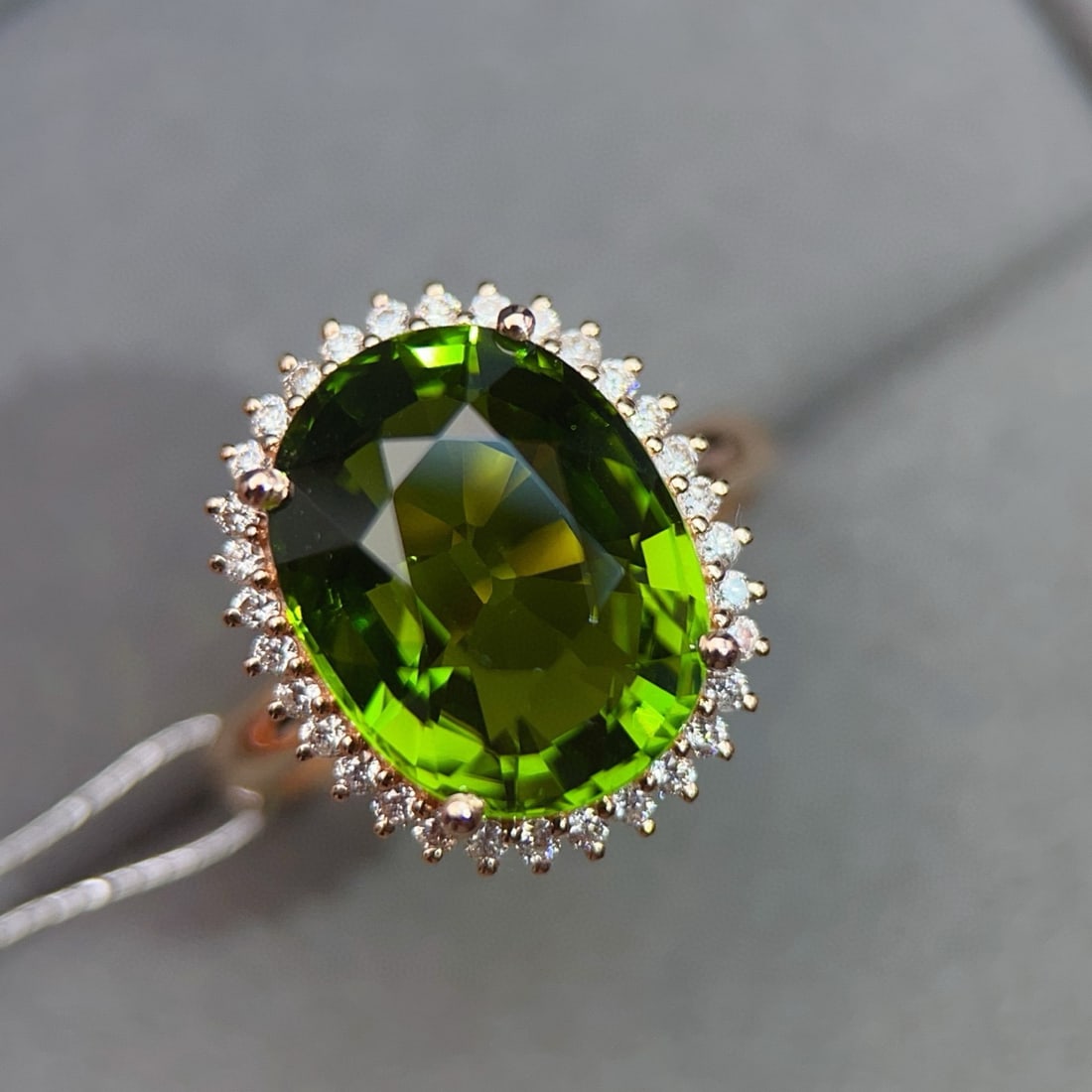 14k Gold 8.22 Ctw Natural Tourmaline & Diamond Ring - 5