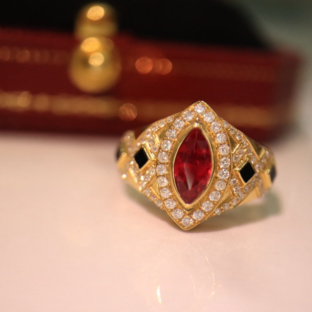 14k Gold 1.41 Ctw Natural Ruby & Diamond Ring - 6