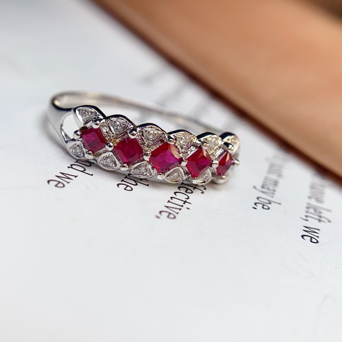 14k Gold 0.60 Ct Natural Ruby & Diamond Ring - 5