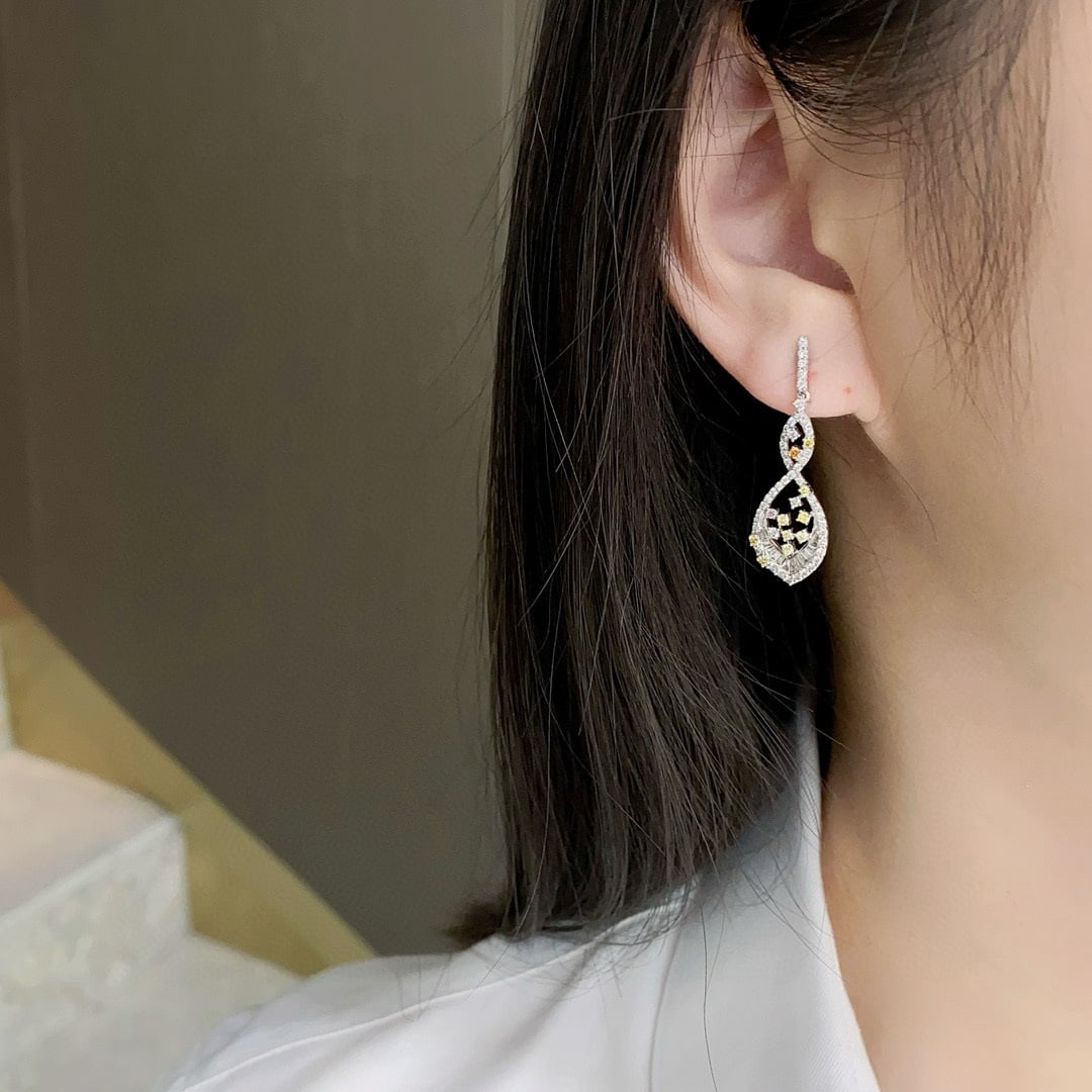 14k Gold 1.00 Ctw Natural H Diamond Earrings - 2