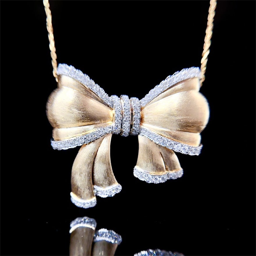 14k Gold 1.00 Ct Natural H Diamond Brooch/pendant( Without Chain ): Ref:231043070 // gold content:14k gold // main gemstone:diamond // shape:round // carat weight:1. 00ct // clarity grade:vs-si // color:h // treatment:natural // cut grade:g // Condition: New Low