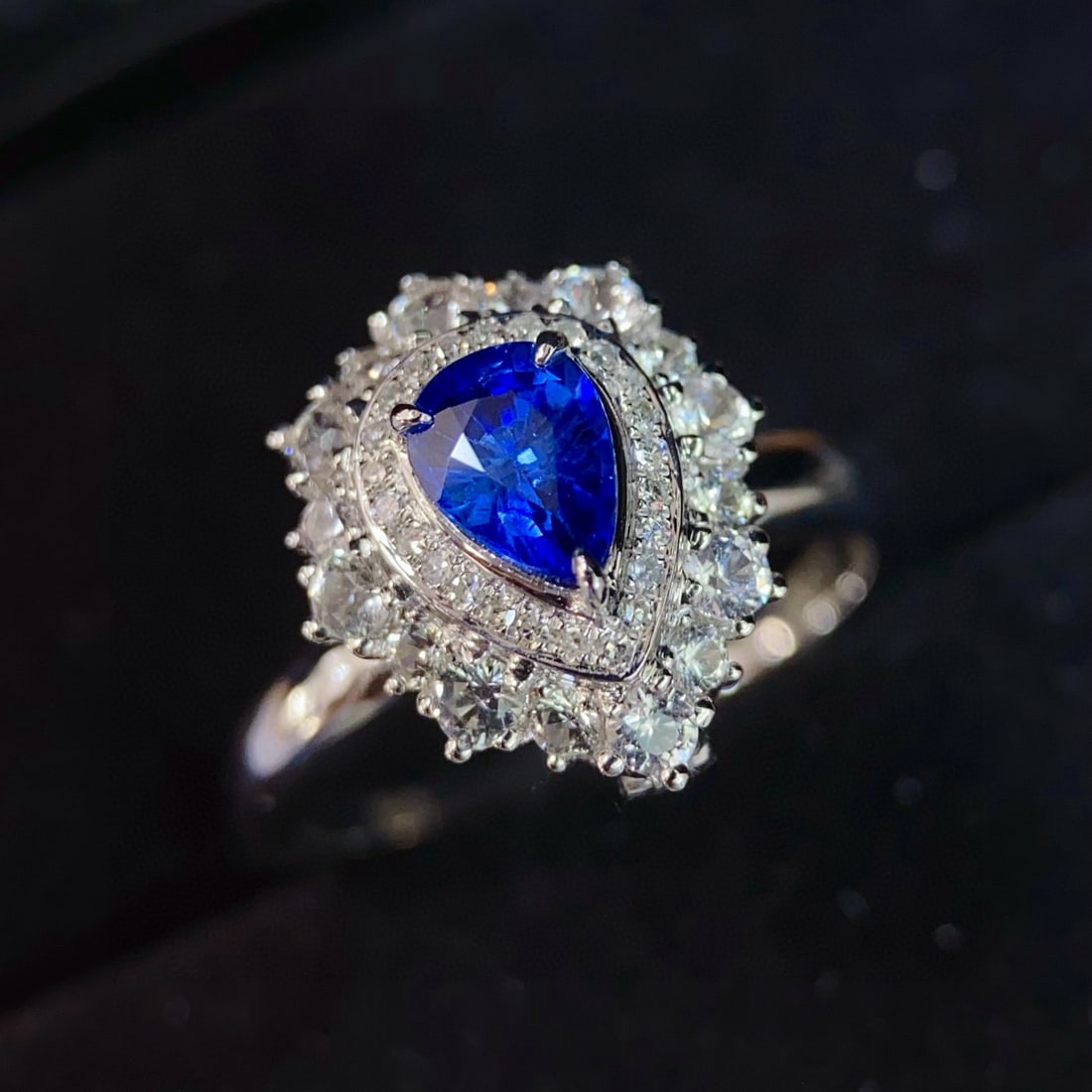 14k Gold 1.05 Ct Natural Sapphire & Diamond & Sapphire Ring/pendant( Without Chain ) - 5