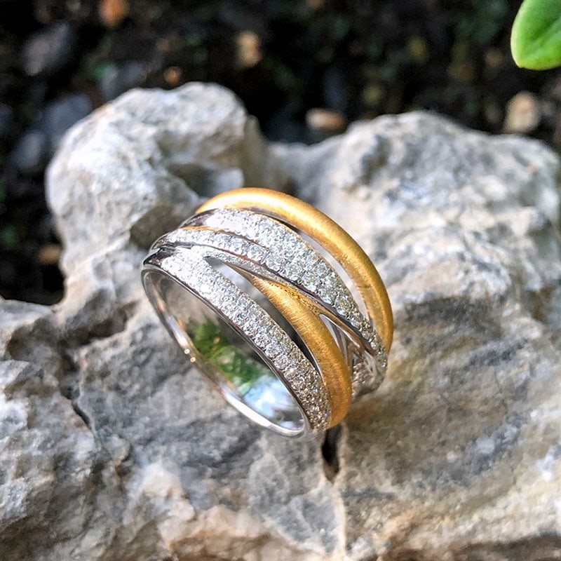 14k Gold 0.64 Ct Natural H Diamond Ring - 5