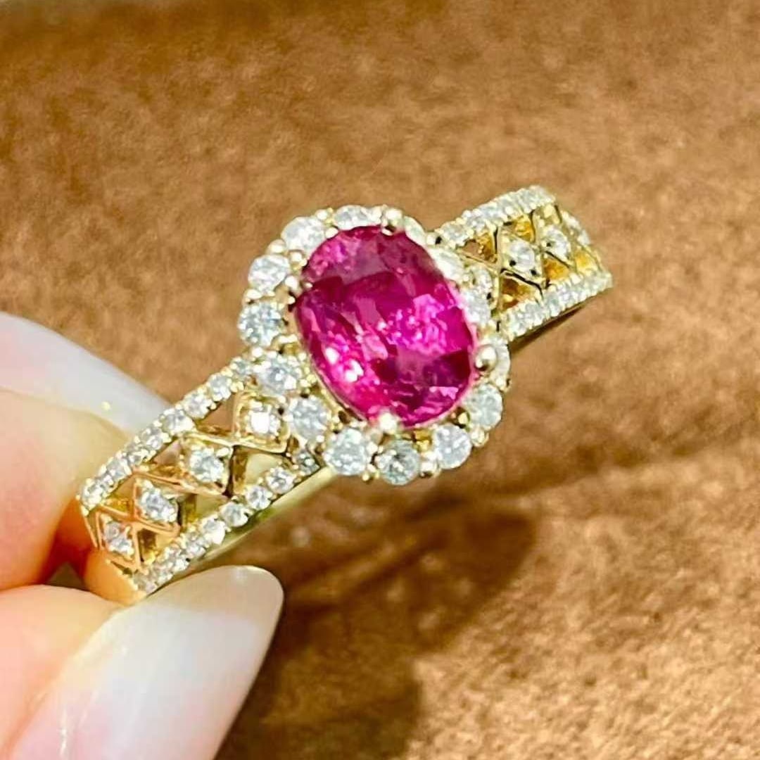 14k Gold 1.1 Ct Natural Ruby & Diamond Ring - 2