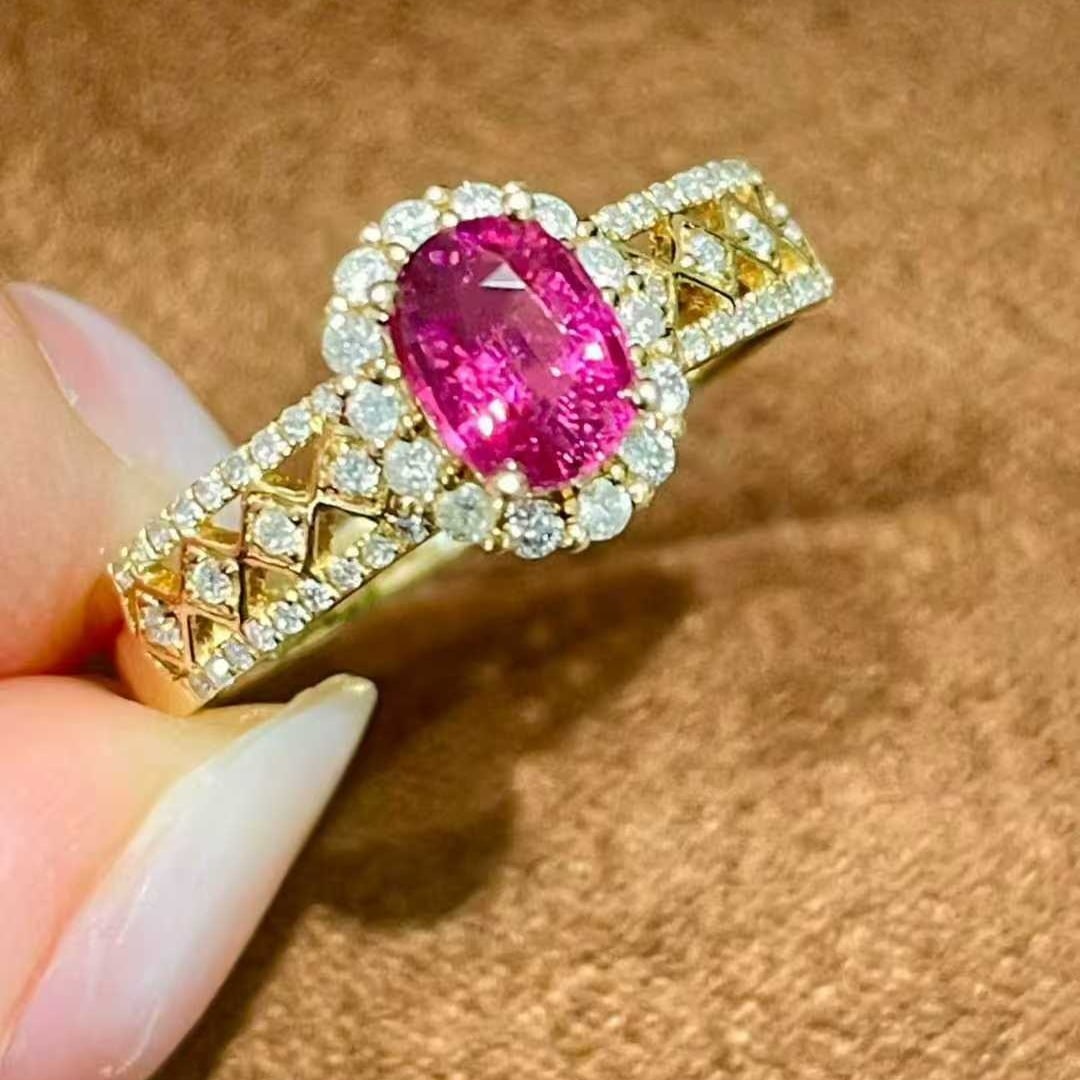 14k Gold 1.1 Ct Natural Ruby & Diamond Ring - 4