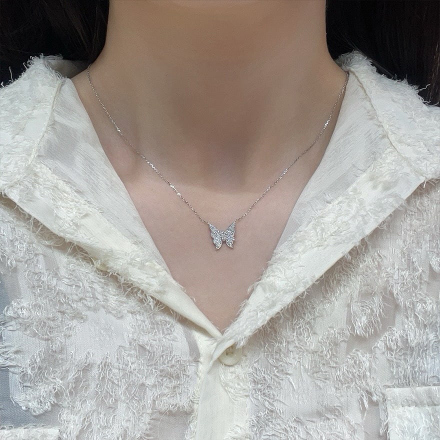 14k Gold 0.4 Ct Natural H Diamond Necklace - 2