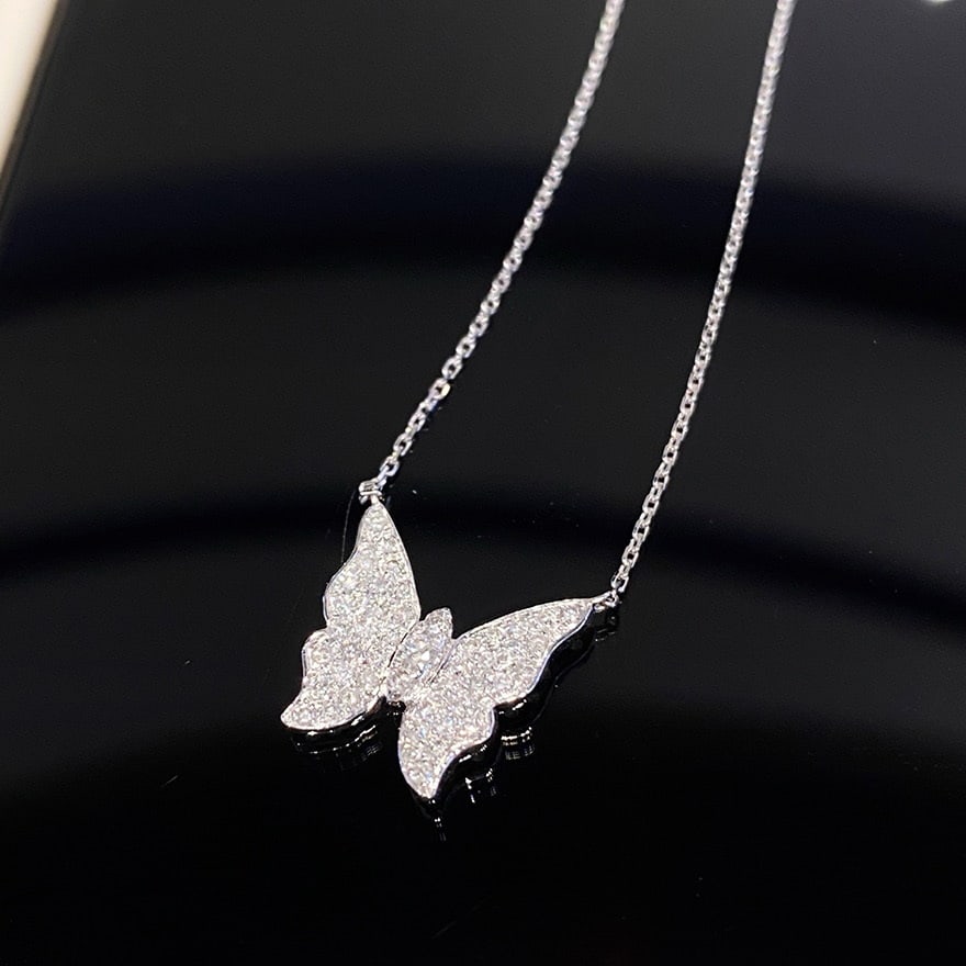 14k Gold 0.4 Ct Natural H Diamond Necklace - 3