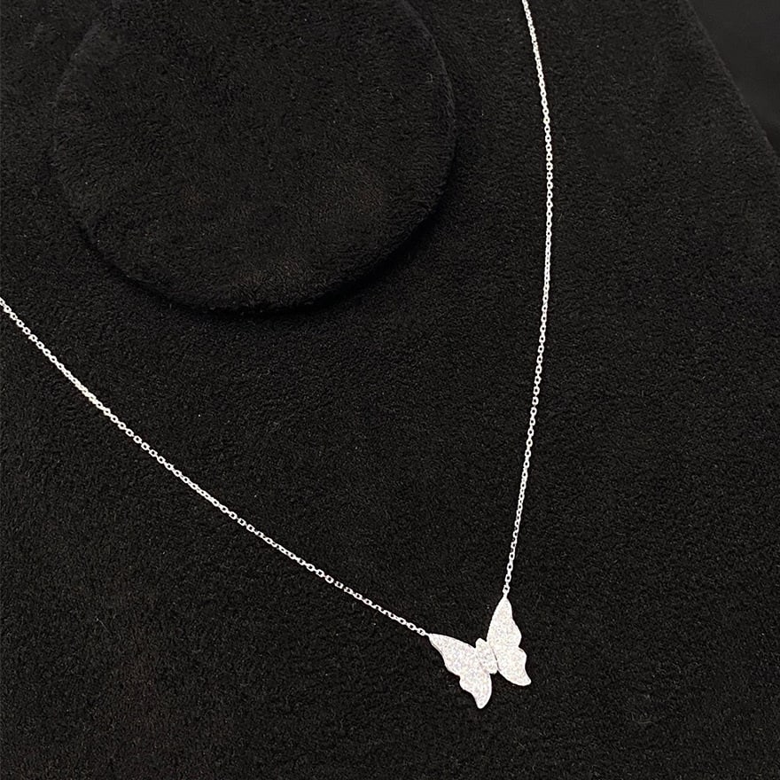14k Gold 0.4 Ct Natural H Diamond Necklace - 6