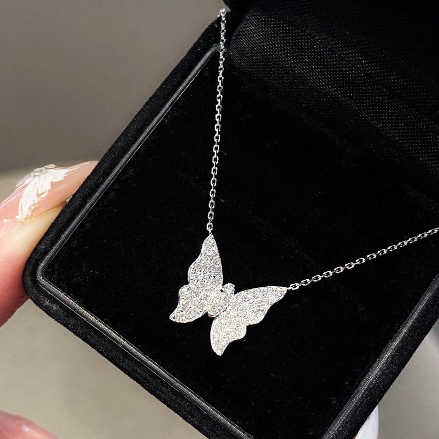 14k Gold 0.4 Ct Natural H Diamond Necklace - 7
