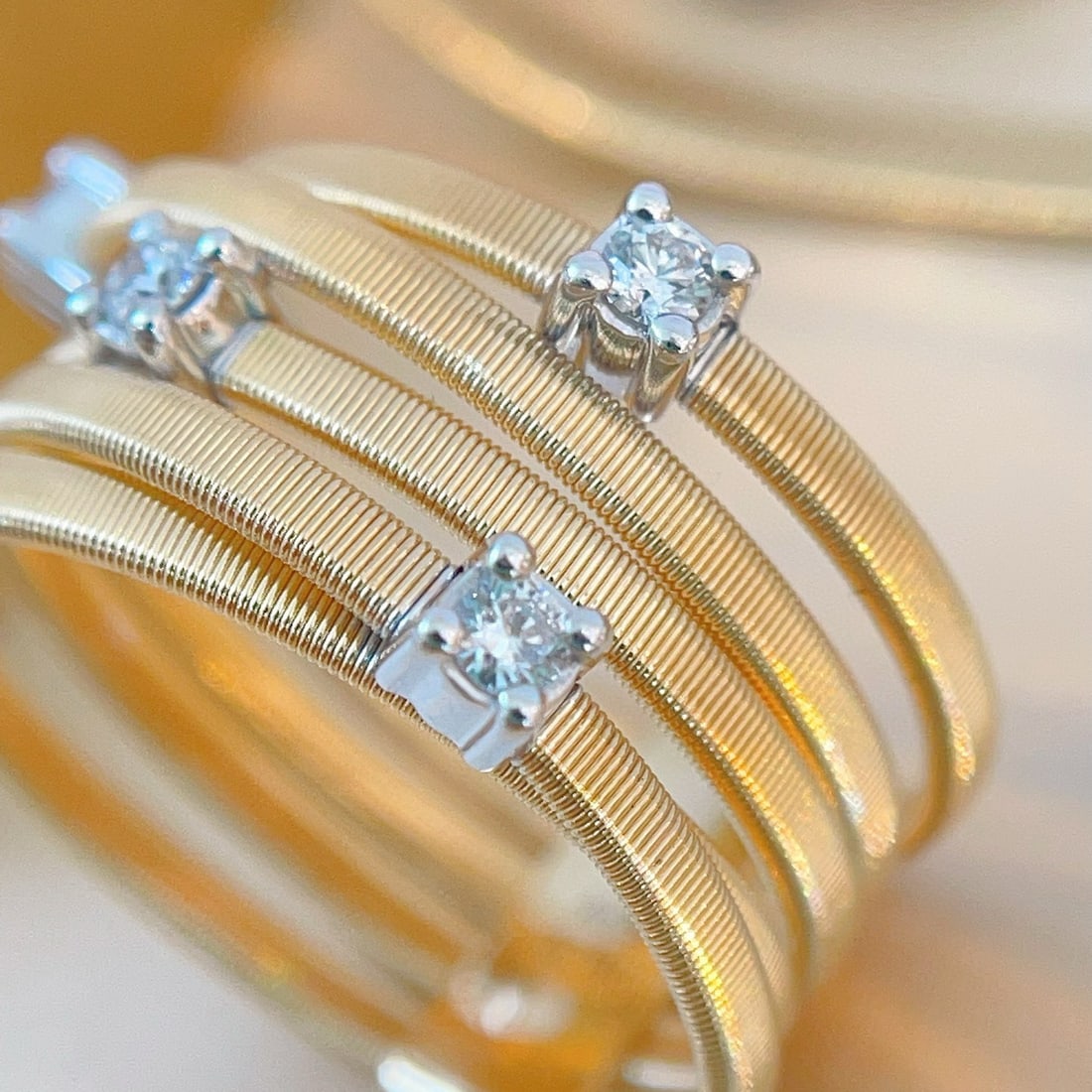 14k Gold 0.18 Ct Natural H Diamond Ring - 2