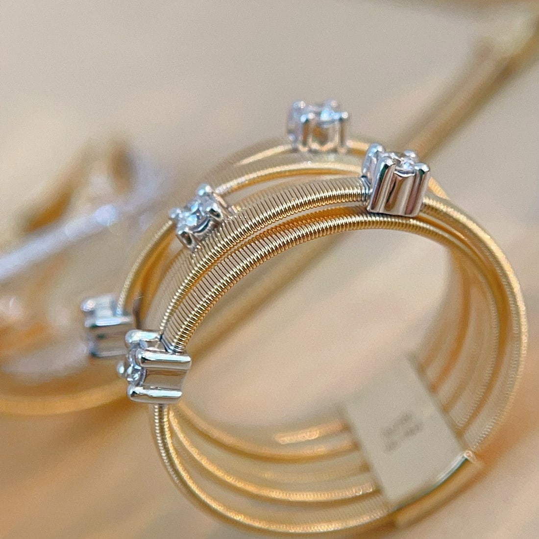 14k Gold 0.18 Ct Natural H Diamond Ring - 3