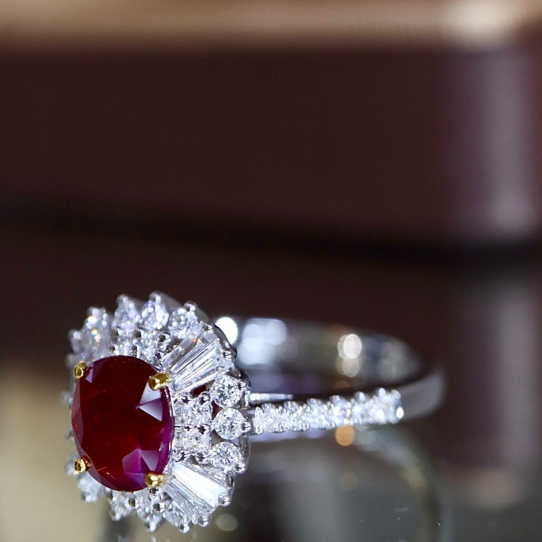 14k Gold 1.36 Ctw Vivid Red Natural Ruby & Diamond Ring - 3