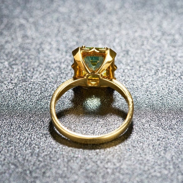 14k Gold 2.4 Ctw Natural Tourmaline & Diamond Ring - 4