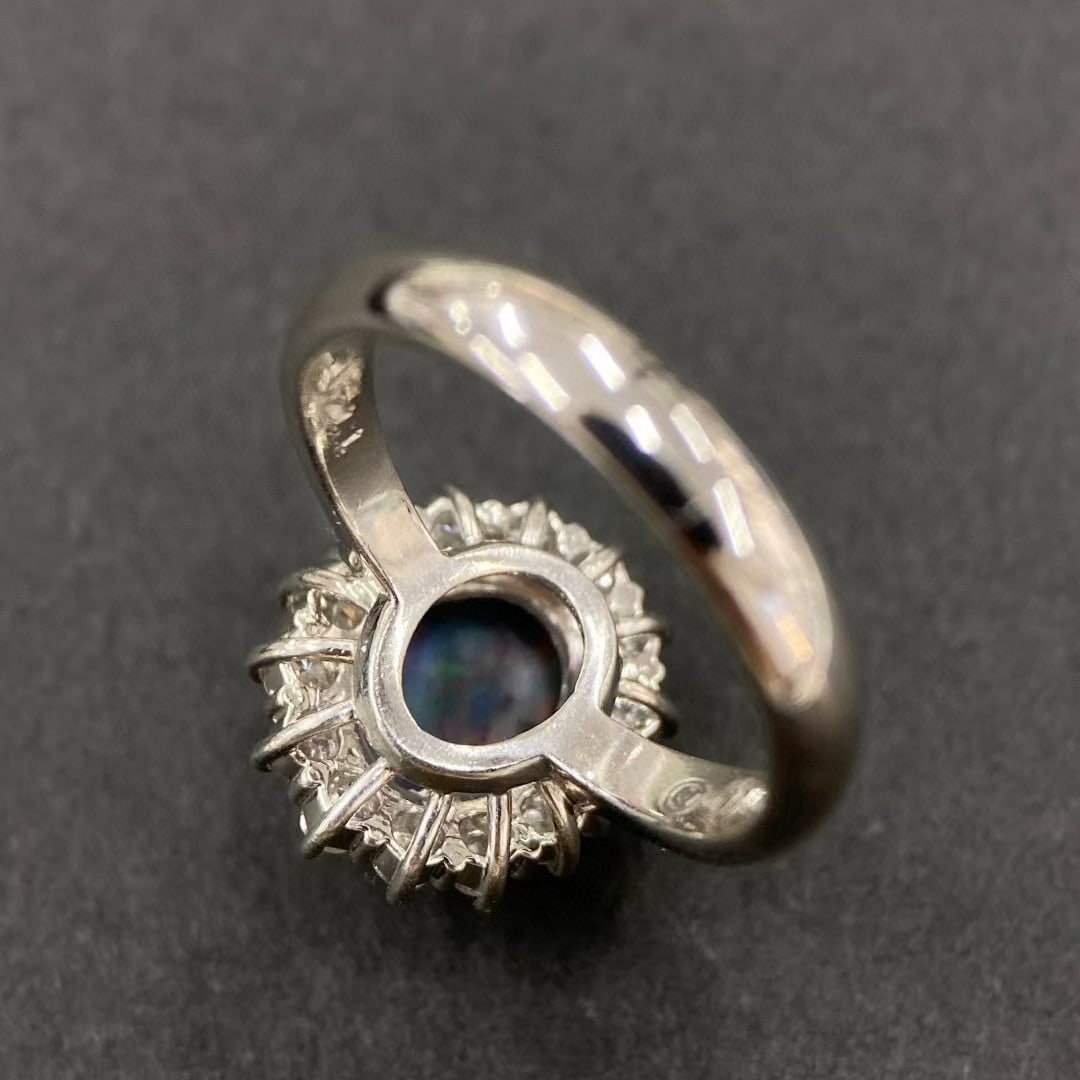 14k Gold 1.57 Ctw Natural Opal & Diamond Ring - 6