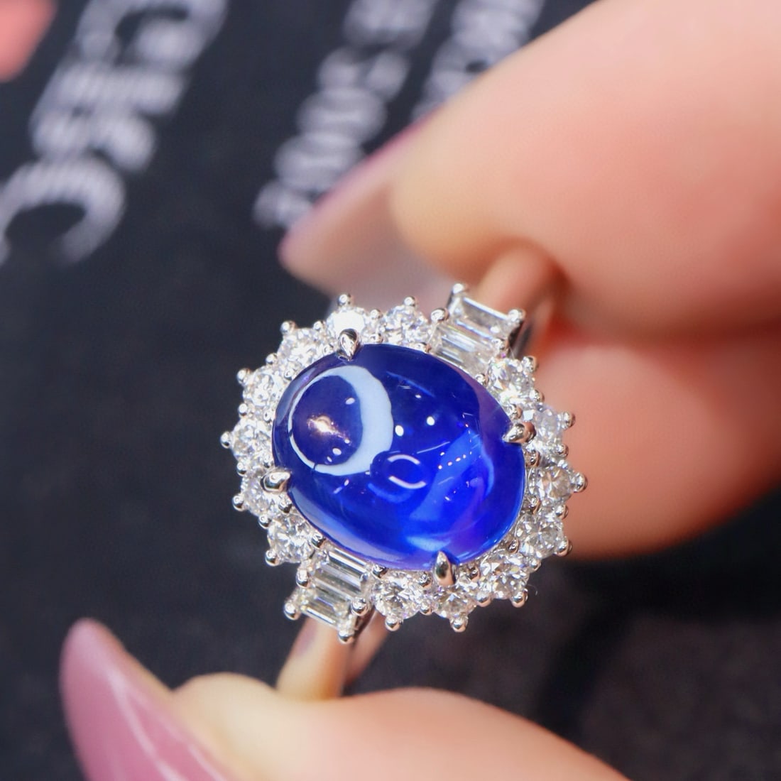 14k Gold 2.44 Ctw Natural Sapphire & Diamond Ring - 4