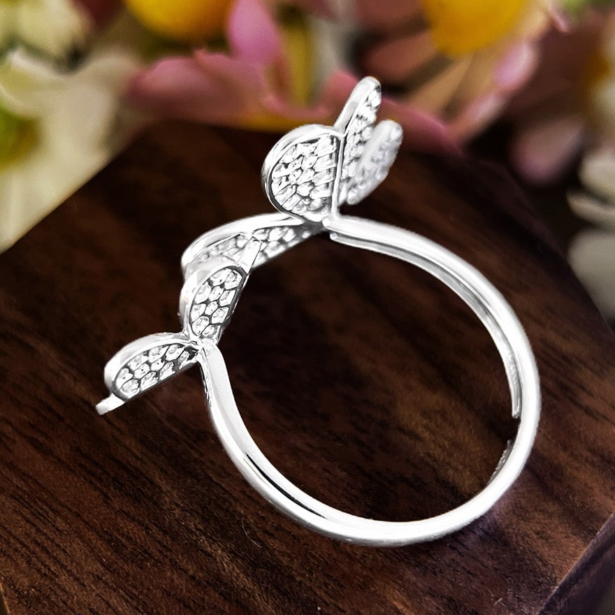 14k Gold 0.9 Ct Natural H Diamond Ring - 3