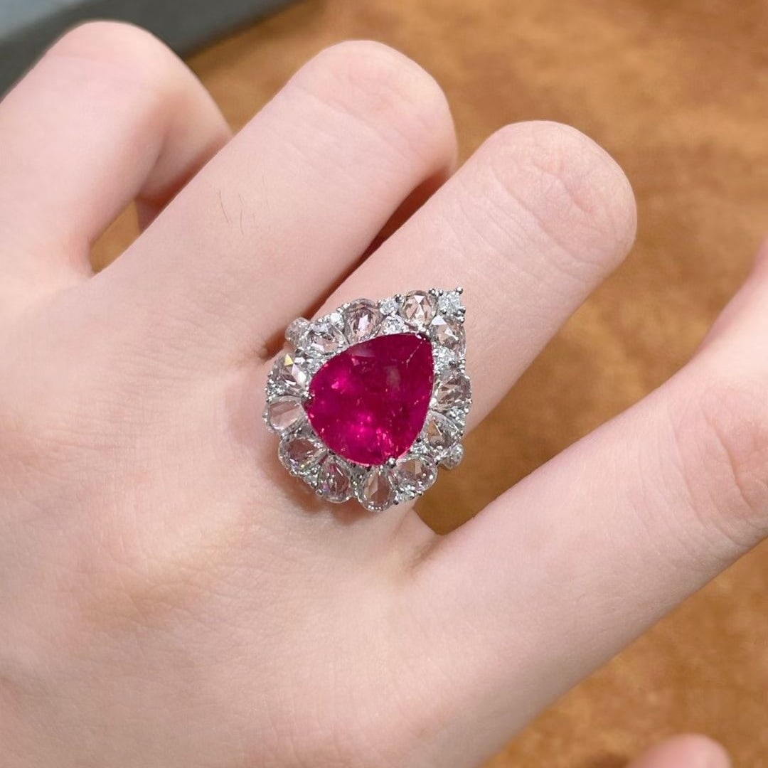 14k Gold 6.50 Ctw Natural Tourmaline & Sapphire Ring - 3