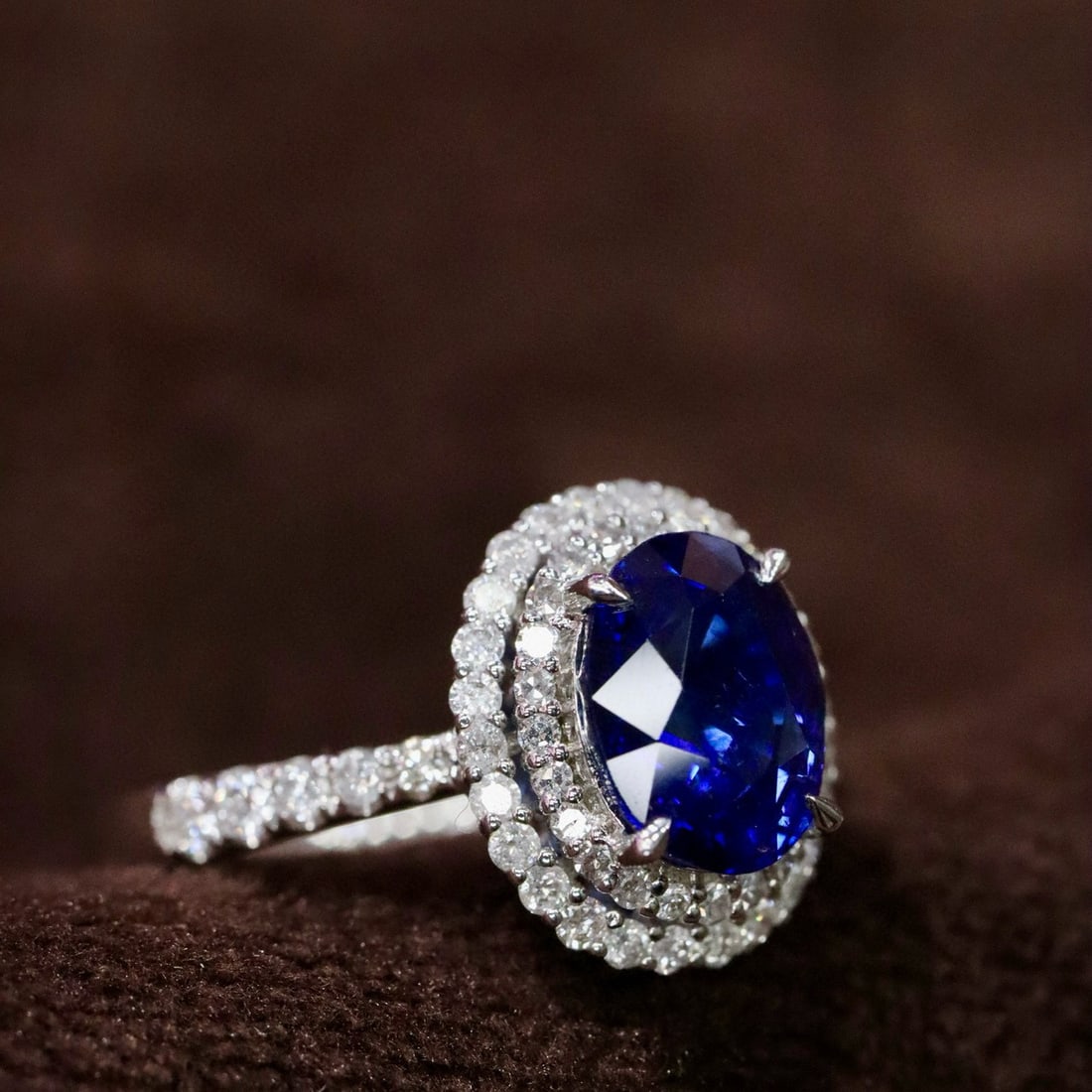 14k Gold 2.51 Ctw Natural Sapphire & Diamond Ring - 2