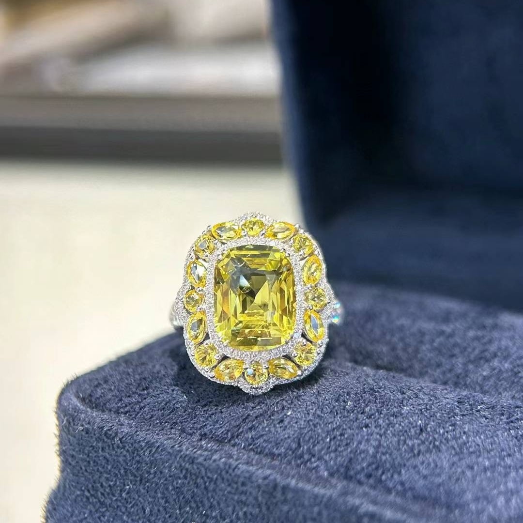 14k Gold 5.19 Ctw Natural Chrysoberyl & Diamond Ring - 4