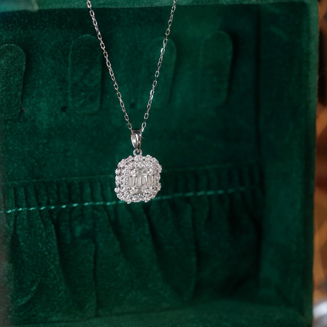 14k Gold 0.45 Ct Natural H Diamond Necklace - 5