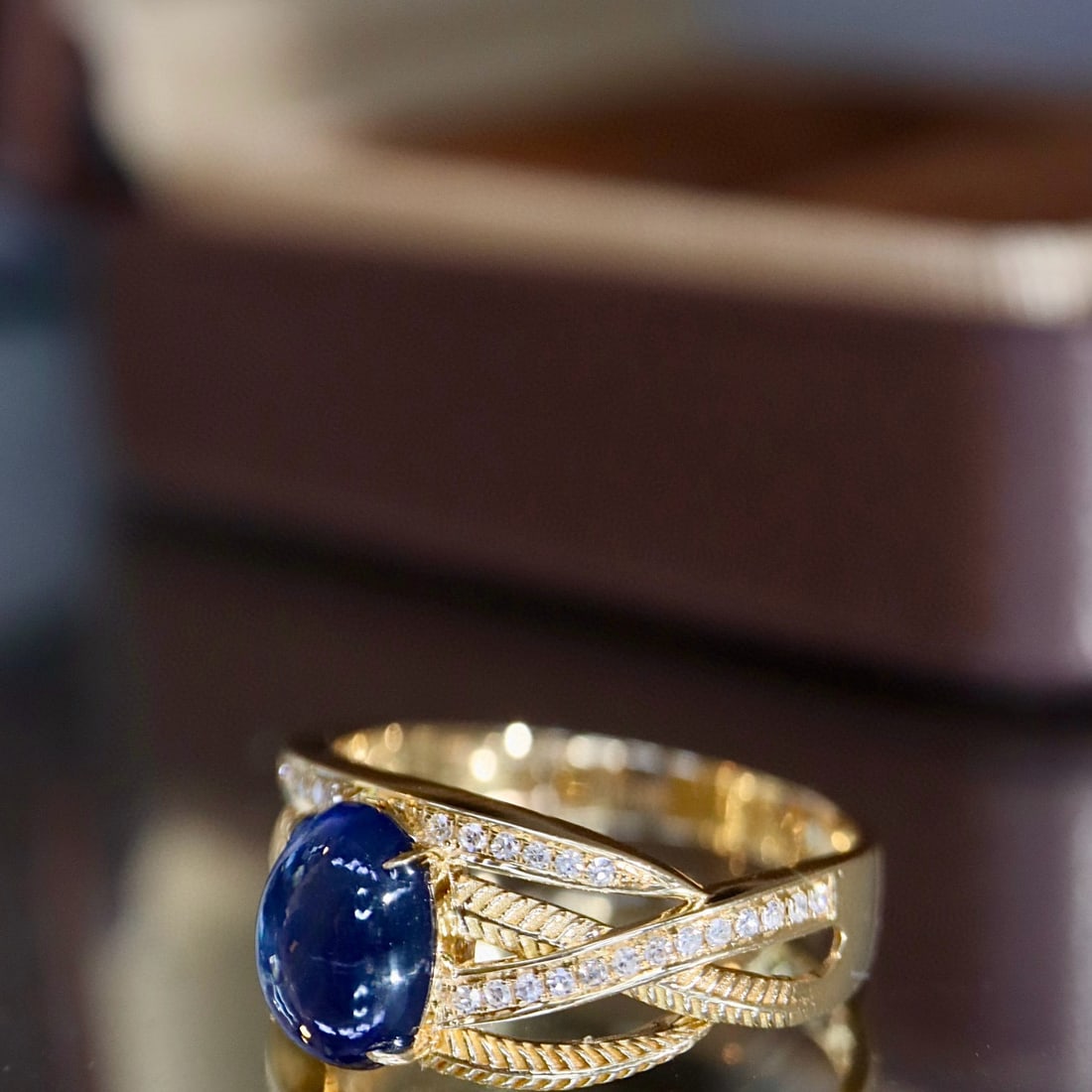 14k Gold 2.08 Ctw Natural Sapphire & Diamond Ring - 7